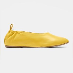 EILEEN FISHER Naomi Nappa Leather Ballet Flat Yellow 8